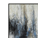 Bassett Blue Blue Quiet Framed Canvas