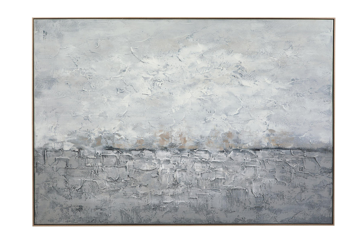 Bassett Gray Cordura Framed Canvas