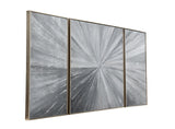 Bassett Gray Cambric Framed Canvas Set of 3