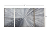 Bassett Gray Cambric Framed Canvas Set of 3
