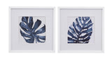 Bassett Blue Palms Framed Print Set of 2