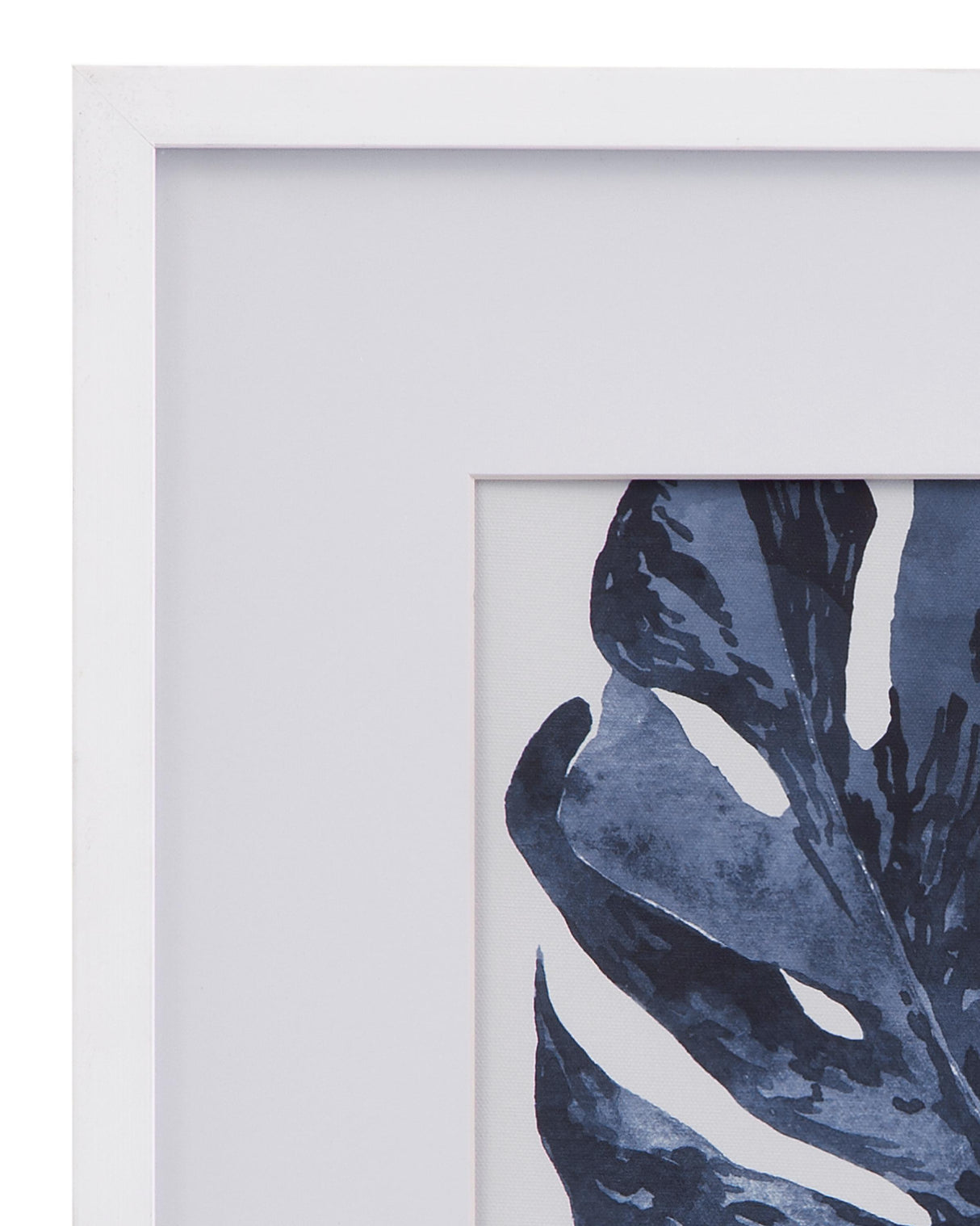 Bassett Blue Palms Framed Print Set of 2