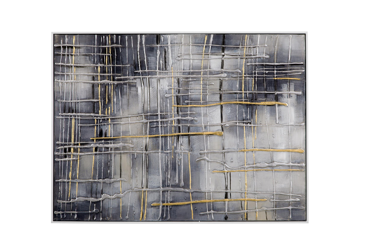 Bassett Gray Logistics Framed Canvas