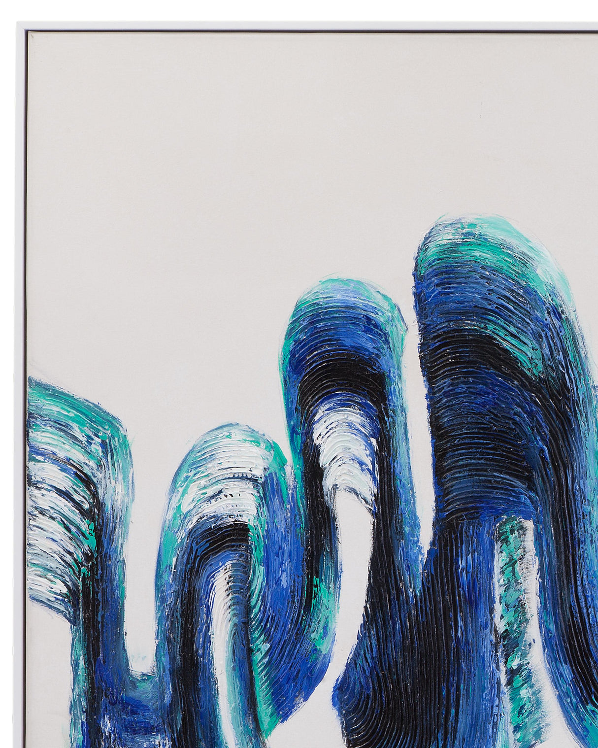 Bassett Blue In Motion Framed Canvas