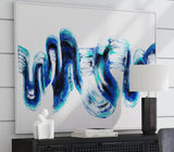 Bassett Blue In Motion Framed Canvas
