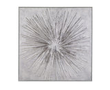 Bassett Silver Energy Burst Framed Canvas