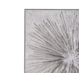 Bassett Silver Energy Burst Framed Canvas