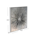 Bassett Silver Energy Burst Framed Canvas