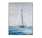 Bassett Blue Set Sail Framed Canvas