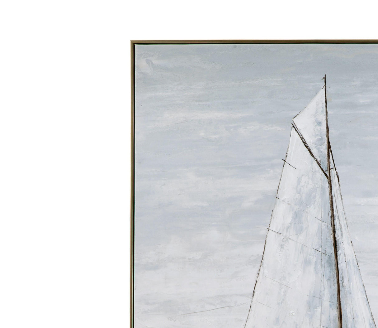 Bassett Blue Set Sail Framed Canvas