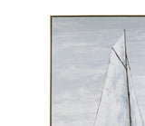 Bassett Blue Set Sail Framed Canvas
