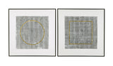 Bassett Black Graphite Framed Canvas Set of 2