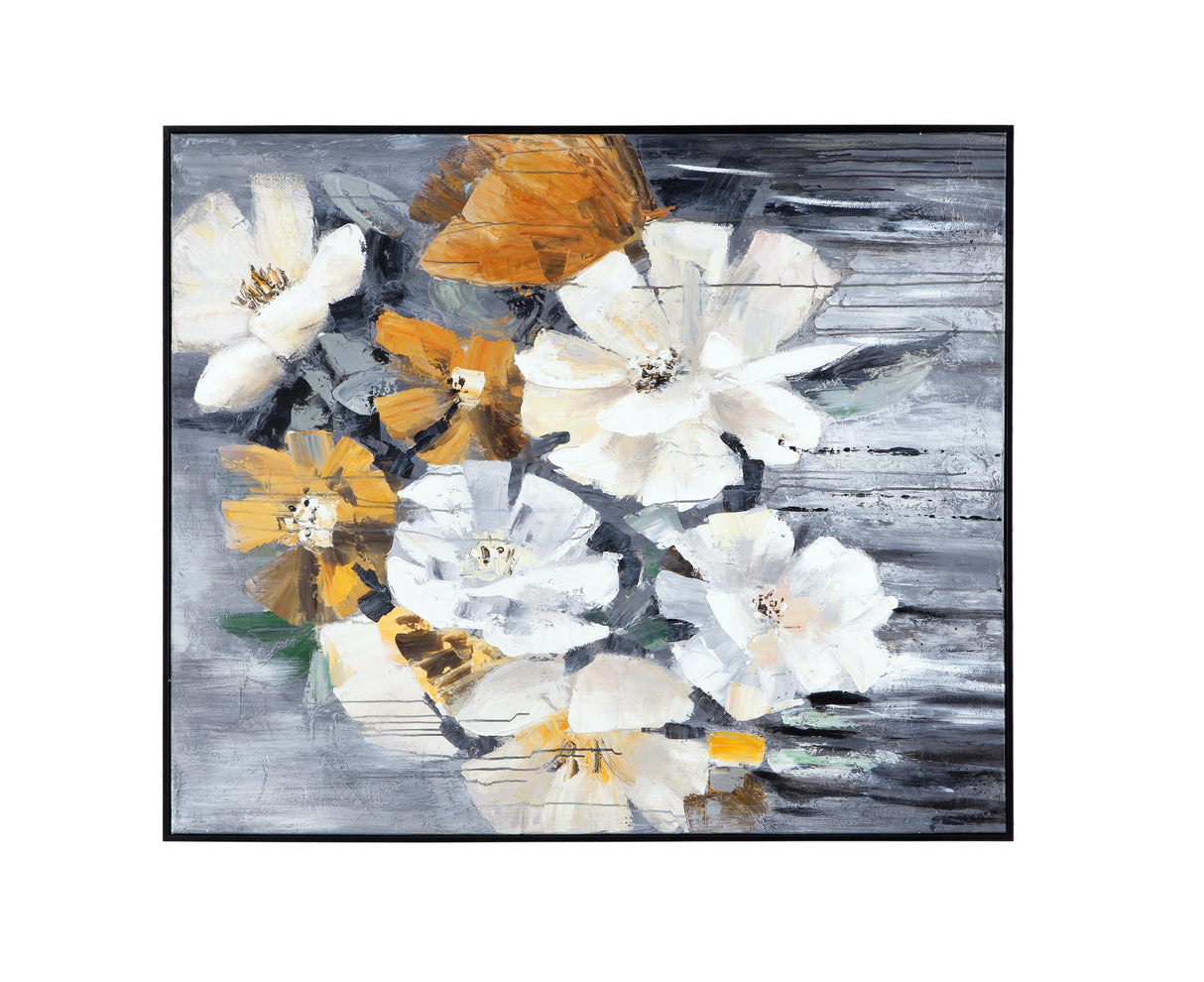 Bassett Blue Celedon Framed Canvas