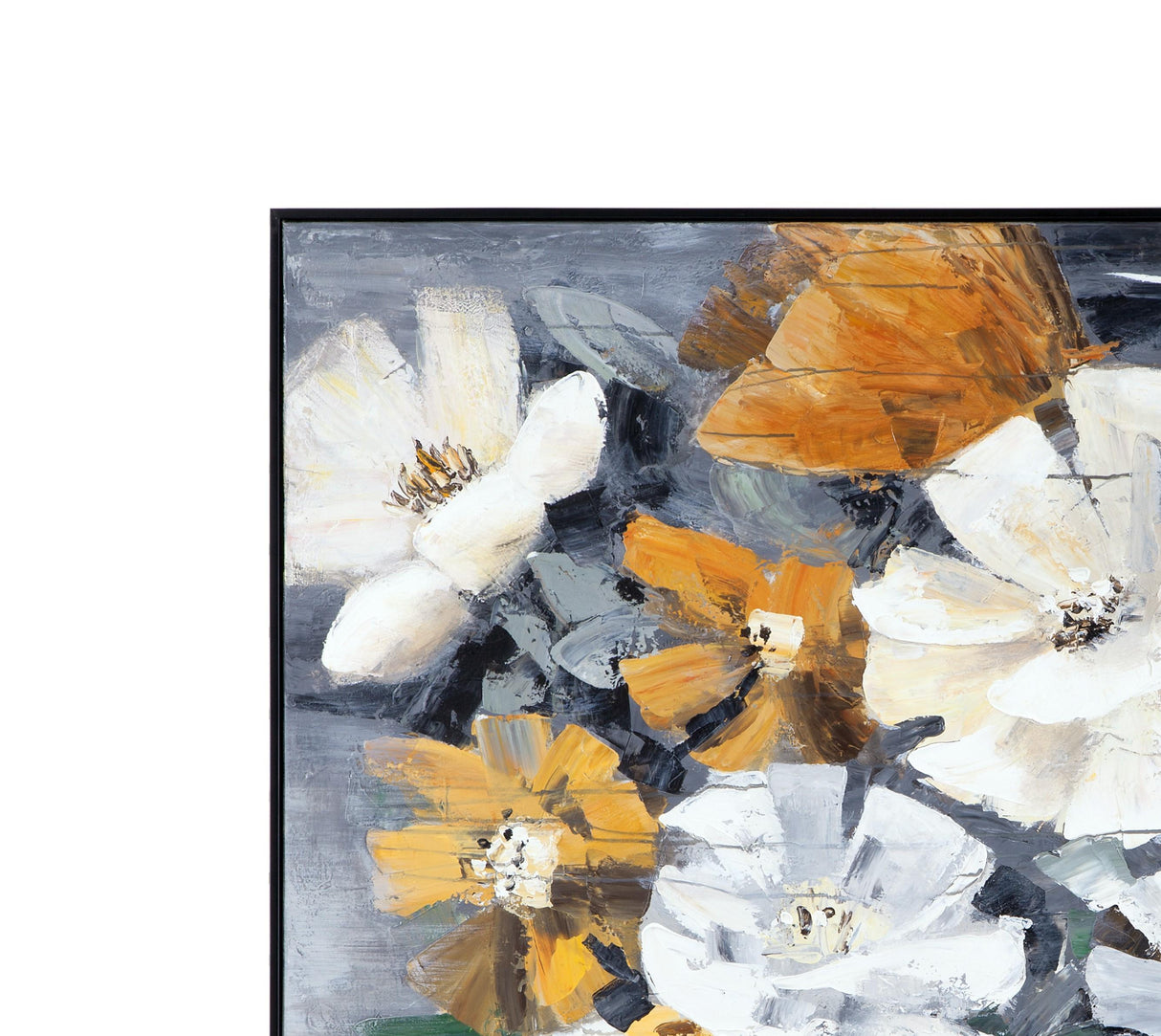 Bassett Blue Celedon Framed Canvas