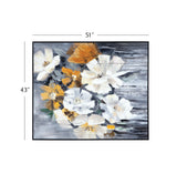Bassett Blue Celedon Framed Canvas