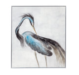 Bassett White Louisiana Heron Framed Canvas