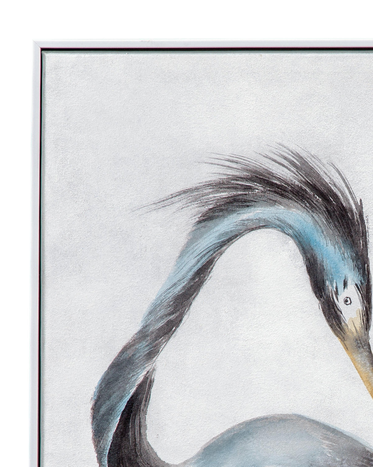 Bassett White Louisiana Heron Framed Canvas