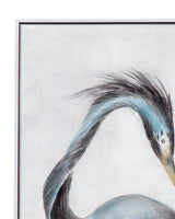 Bassett White Louisiana Heron Framed Canvas