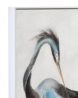 Bassett White Louisiana Heron Framed Canvas