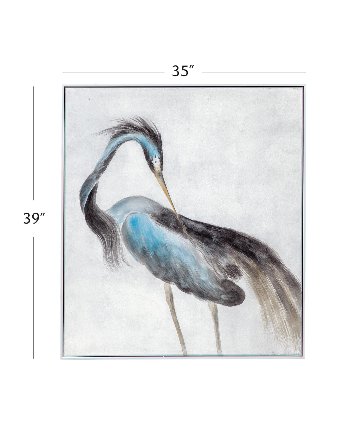 Bassett White Louisiana Heron Framed Canvas