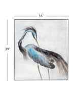 Bassett White Louisiana Heron Framed Canvas