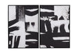 Bassett Black Black & White Framed Canvas Set of 2