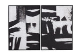 Bassett Black Black & White Framed Canvas Set of 2