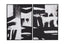 Bassett Black Black & White Framed Canvas Set of 2