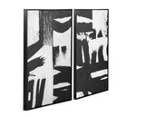 Bassett Black Black & White Framed Canvas Set of 2