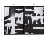 Bassett Black Black & White Framed Canvas Set of 2