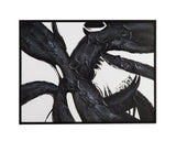 Bassett Black Shadows Fall Framed Canvas