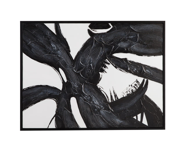 Bassett Black Shadows Fall Framed Canvas
