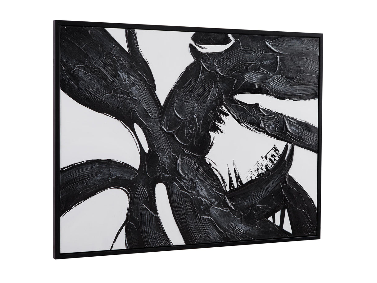 Bassett Black Shadows Fall Framed Canvas