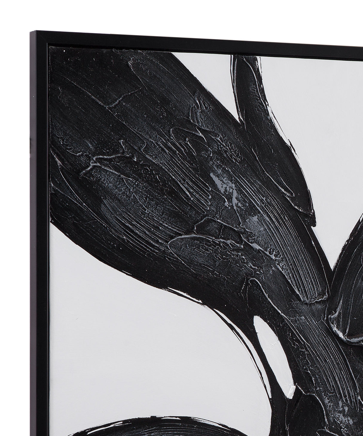 Bassett Black Shadows Fall Framed Canvas