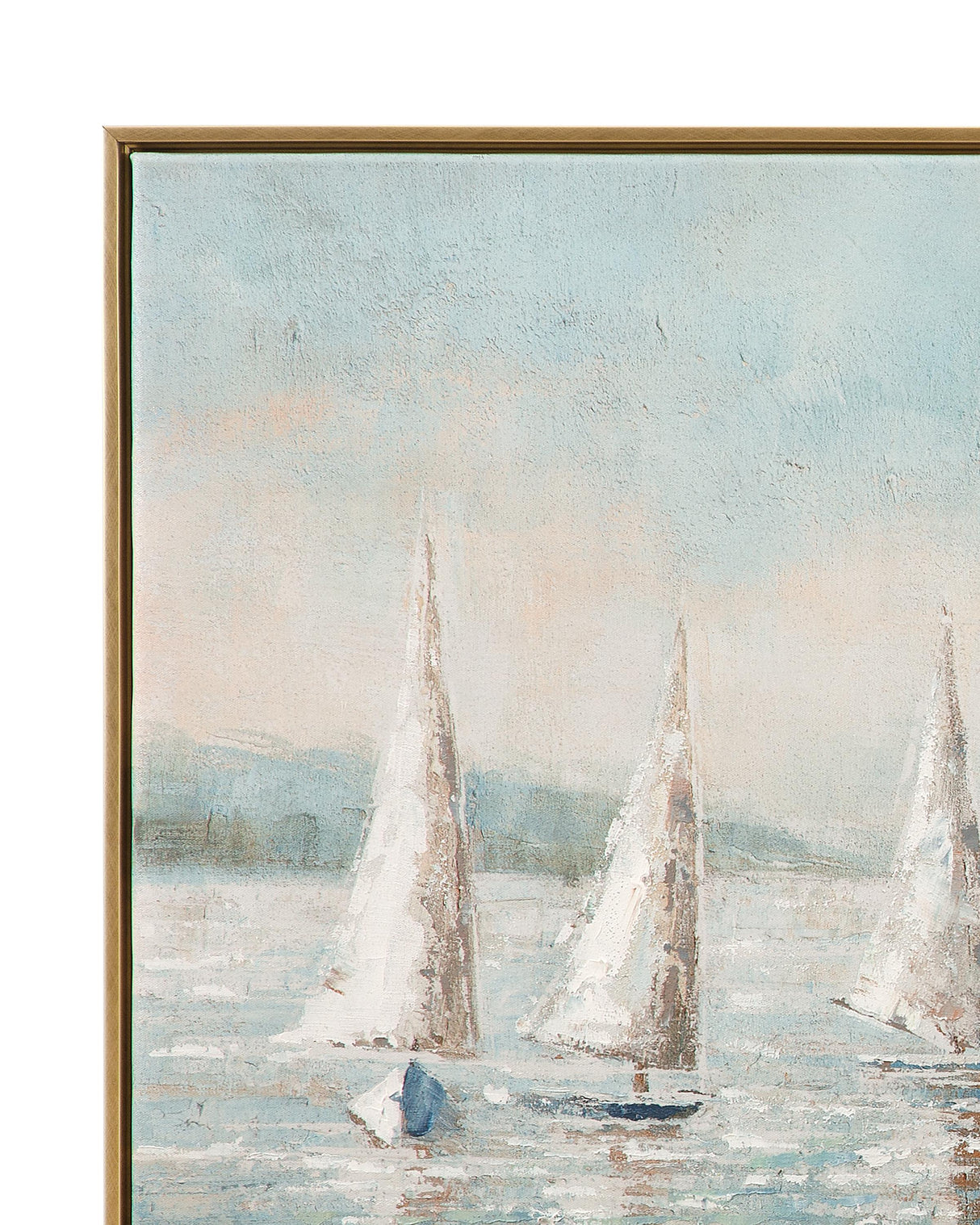 Bassett Gold Sailing Day Framed Canvas