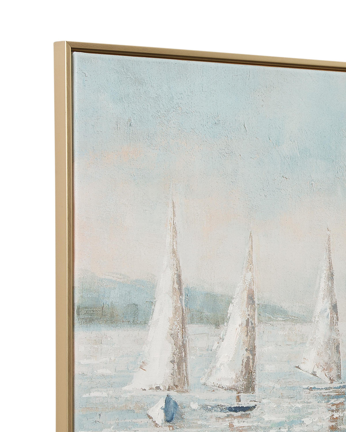 Bassett Gold Sailing Day Framed Canvas