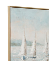 Bassett Gold Sailing Day Framed Canvas