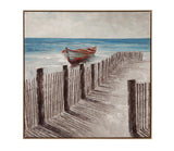 Bassett Silver Camden Marsh Framed Canvas