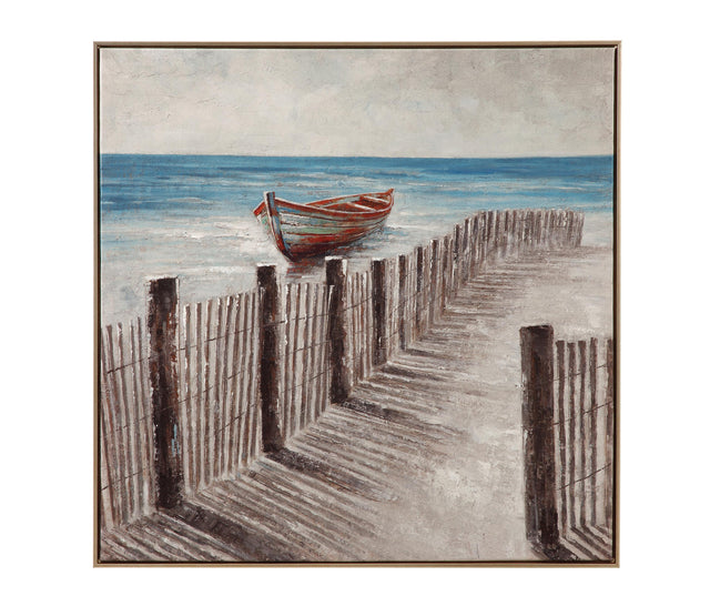 Bassett Silver Camden Marsh Framed Canvas