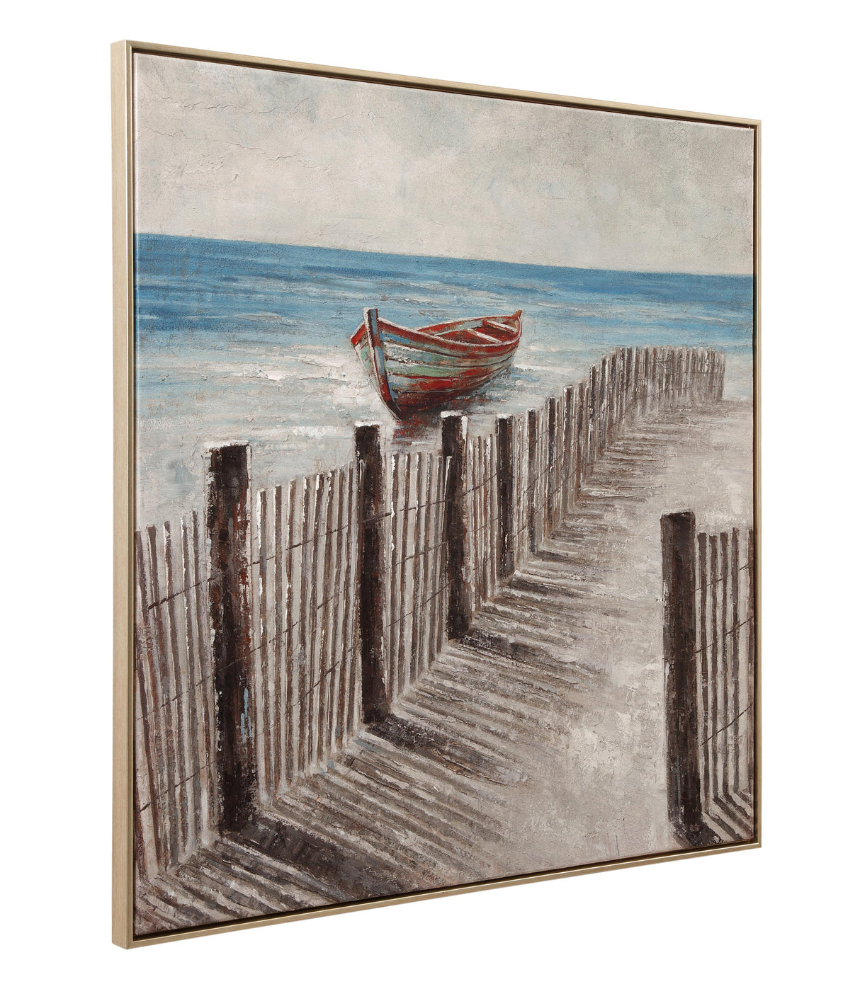 Bassett Silver Camden Marsh Framed Canvas