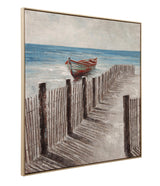 Bassett Silver Camden Marsh Framed Canvas