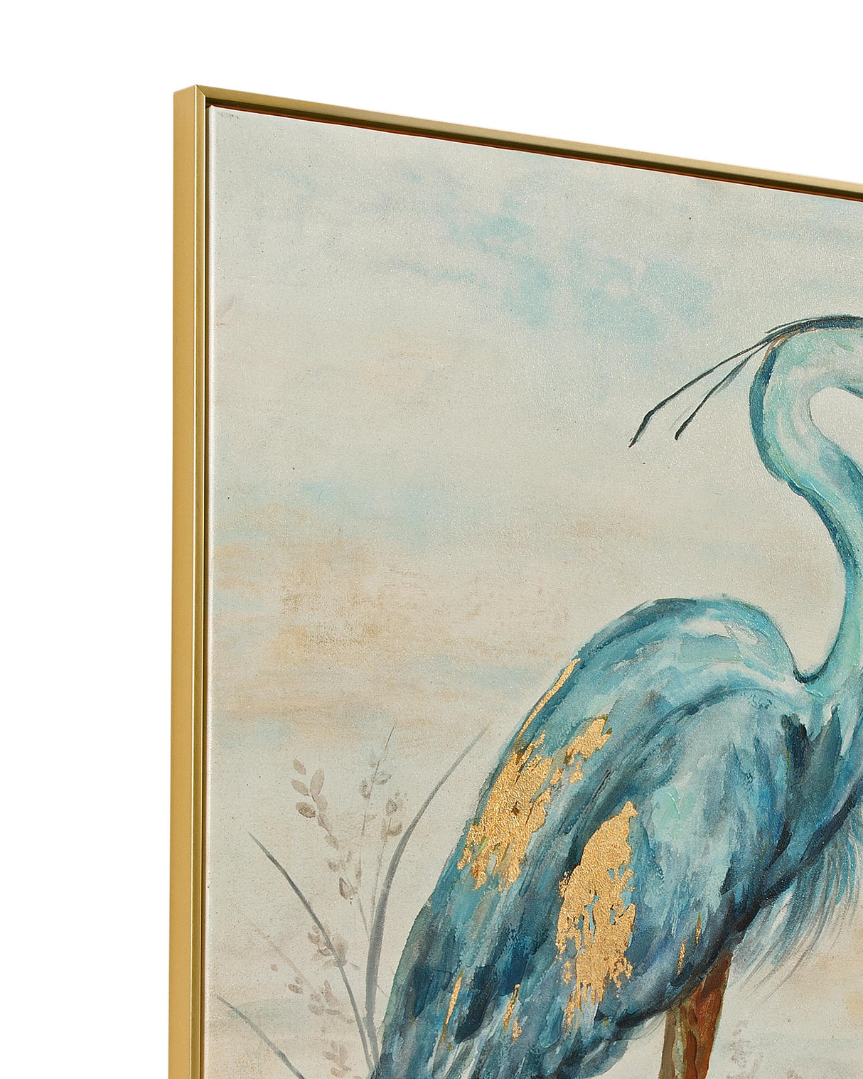 Bassett Gold Marshlands Framed Canvas