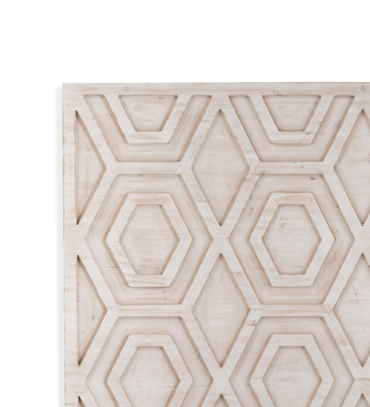 Bassett White Geometric Wall Art