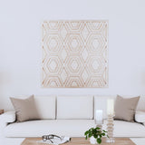 Bassett White Geometric Wall Art