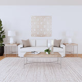 Bassett White Geometric Wall Art