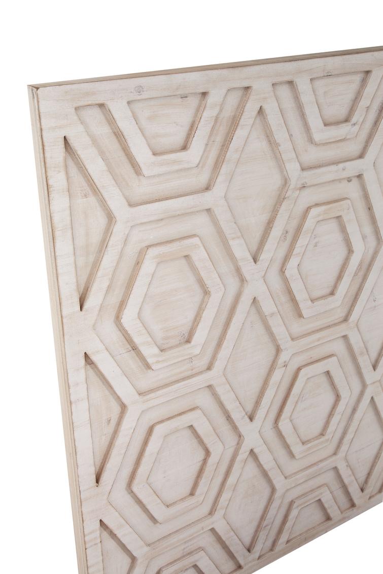 Bassett White Geometric Wall Art