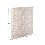 Bassett White Geometric Wall Art