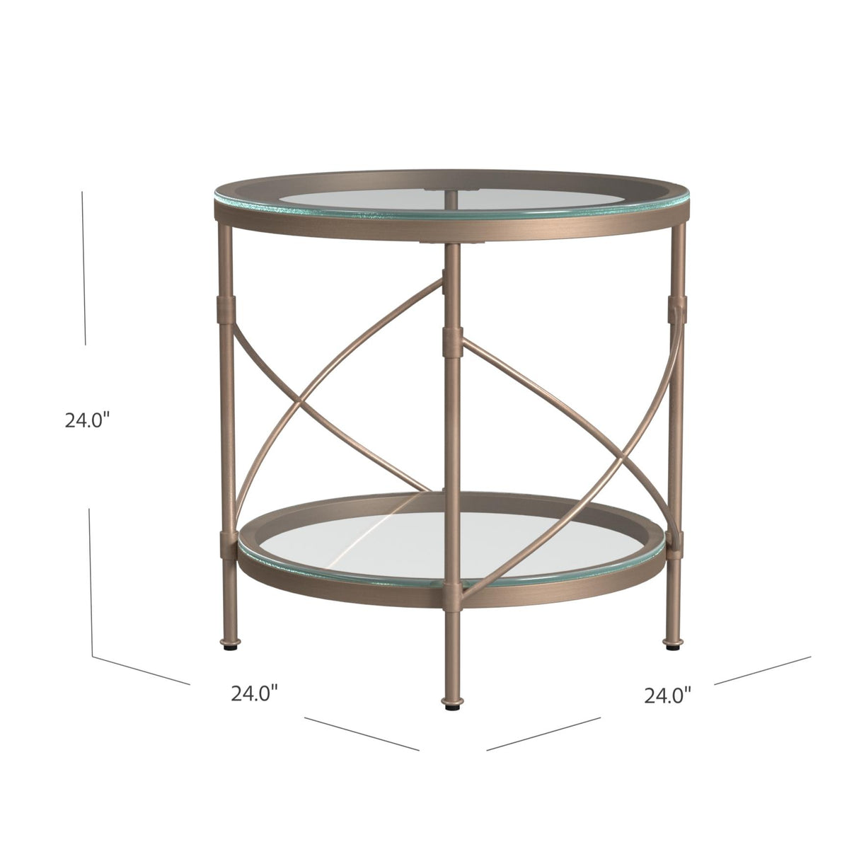 Bassett Gold Harrison Round End Table