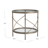 Bassett Gold Harrison Round End Table