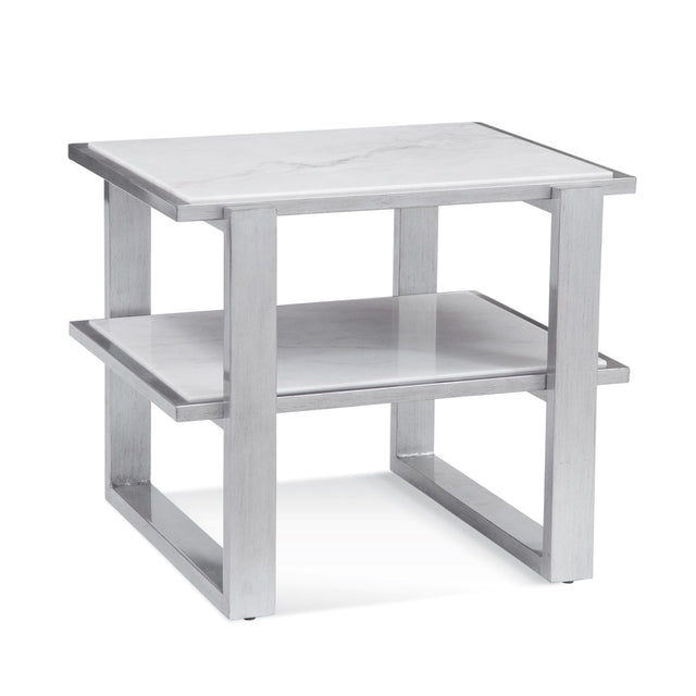 Bassett Silver Hessle Rectangular End Table
